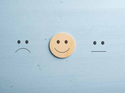 Lachendes Smiley, trauriges Smiley